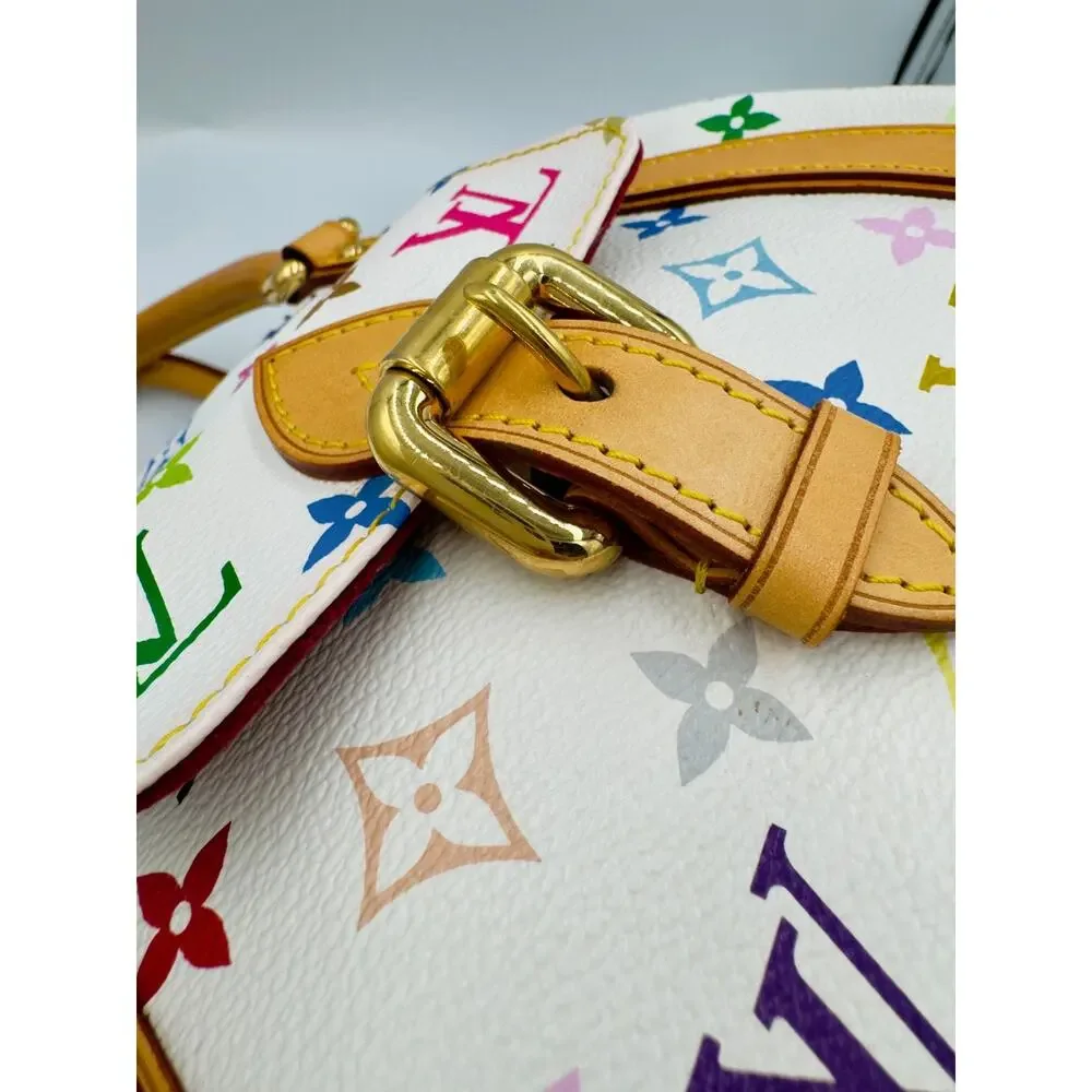 Louis Vuitton Multicolore Priscilla Bag Takashi Murakami White Monogram Handbag